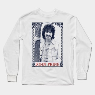John Prine \\ Retro 70s Style Fan Art Design Long Sleeve T-Shirt